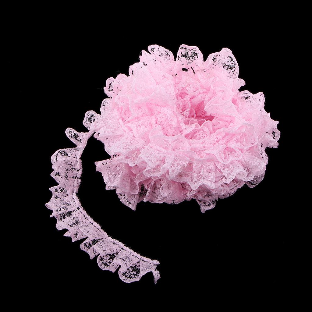 5 Yards Various Colors Ribbon Floral Elastic Lace Trim Handcraft Accessories