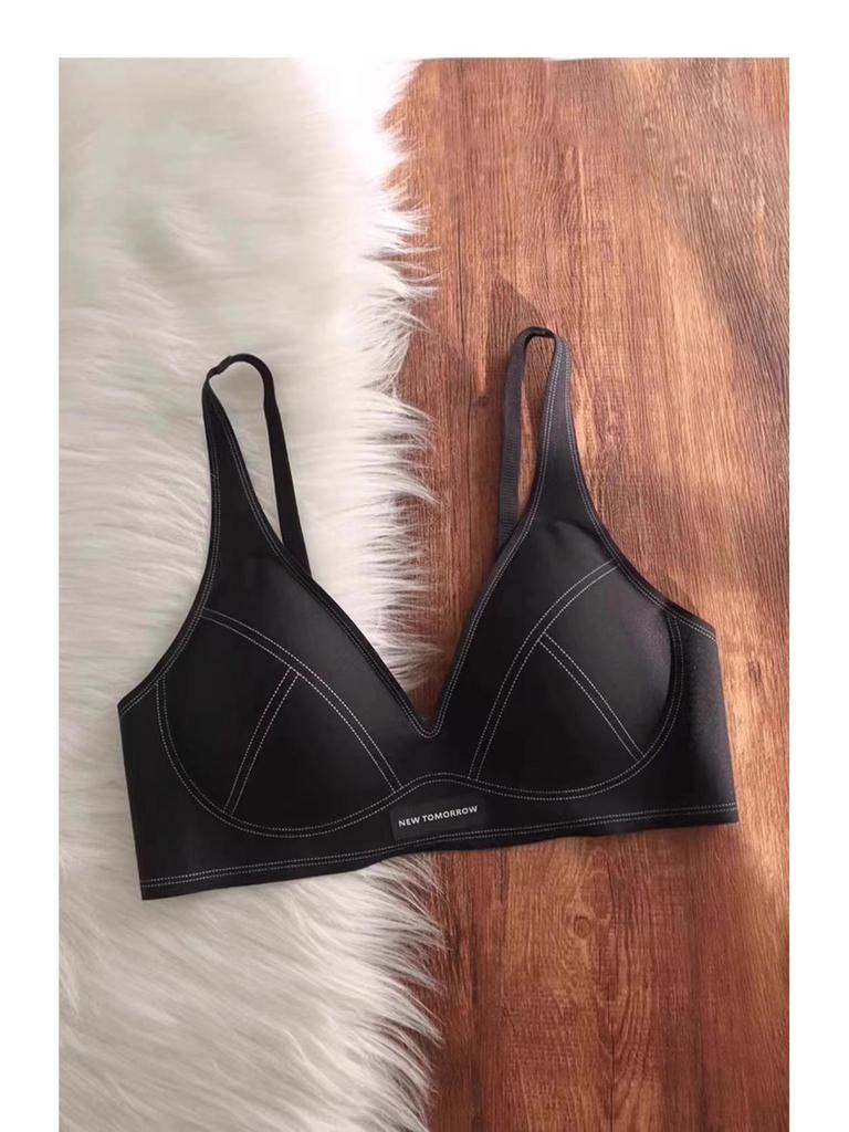 Soft Wireless Push-Up Bra for Women - Thin, Seamless, Side Support, Anti-Sagging, Comfortable Fit