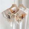 Beautiful Flower Sunscreen Shawl Scarf Decoration Fake Detachable Collar Protect Neck Shoulder Women Girl Dress Accessories