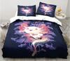 Cute Kawaii Axolotl Art Christmas Navidad Gift King Twin Double Child Customized Bedding Set Duvet Cover with Pillowcase 3 Piece