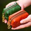 Ретро Кошелек для мелочи на молнии из натуральной ПУ кожи для унисекс Простой и портативный Мини-сумка для хранения карт и ключей