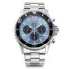 Wristwatch Mako Mako SOLAR Solar Powered Chronograph with Domestic Warranty Sky Blue Silver [Orient Watch] Manufacturer's RN-TX0206L Men's