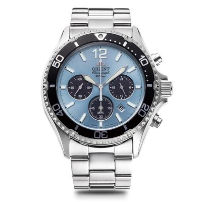 Наручные часы Mako Mako SOLAR Solar Powered Chronograph с внутренней гарантией Sky Blue Silver [Orient Watch] Производитель RN-TX0206L Мужские