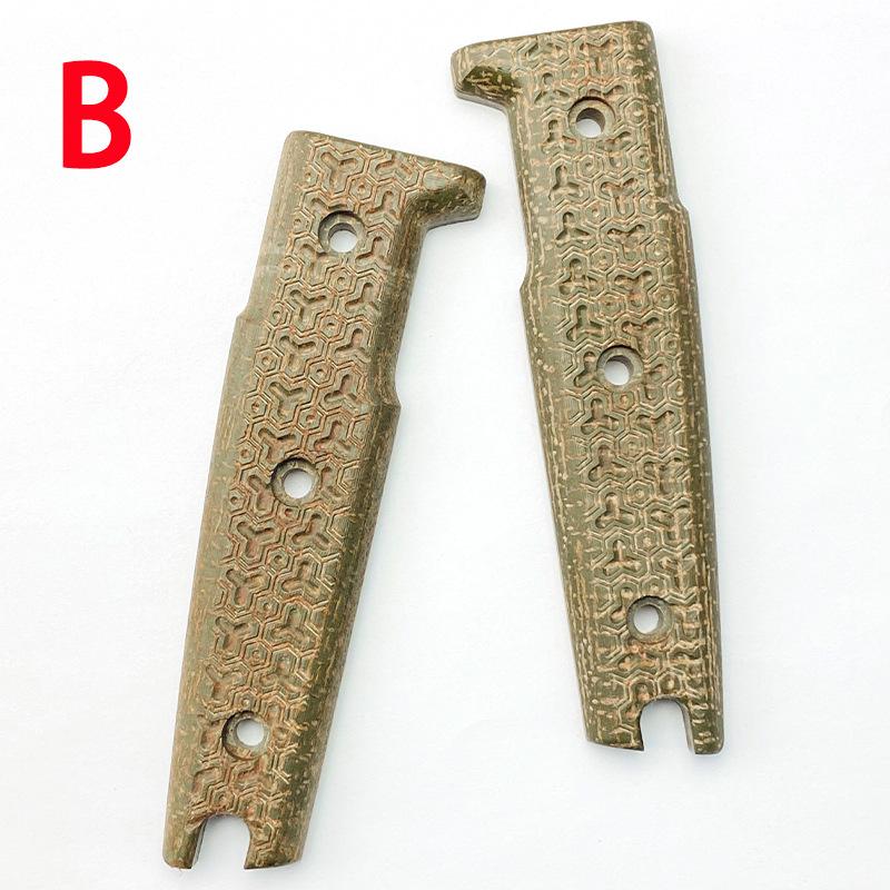 1 Pair Micarta Material Knife Handle Patch Material DIY Manual Knife Handle Material Accessories with Screws Finished Knife Handle