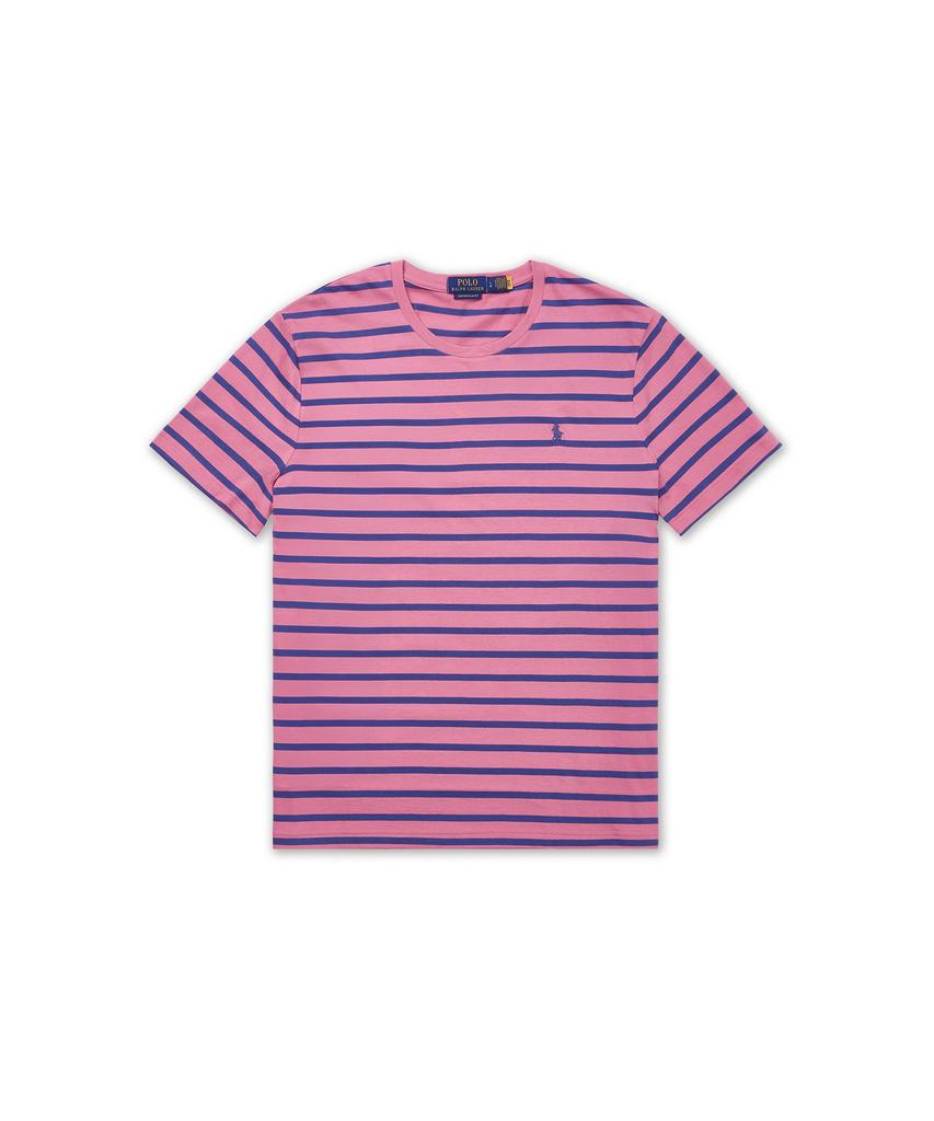 POLO RALPH LAUREN Хлопковая футболка в полоску Custom Slim Fit - Красная