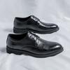 British Men'S Shoes Black Trend Casual Business Dress Leather Shoes With Suit Men'S Pointed Leather Shoes 66773-5-R
