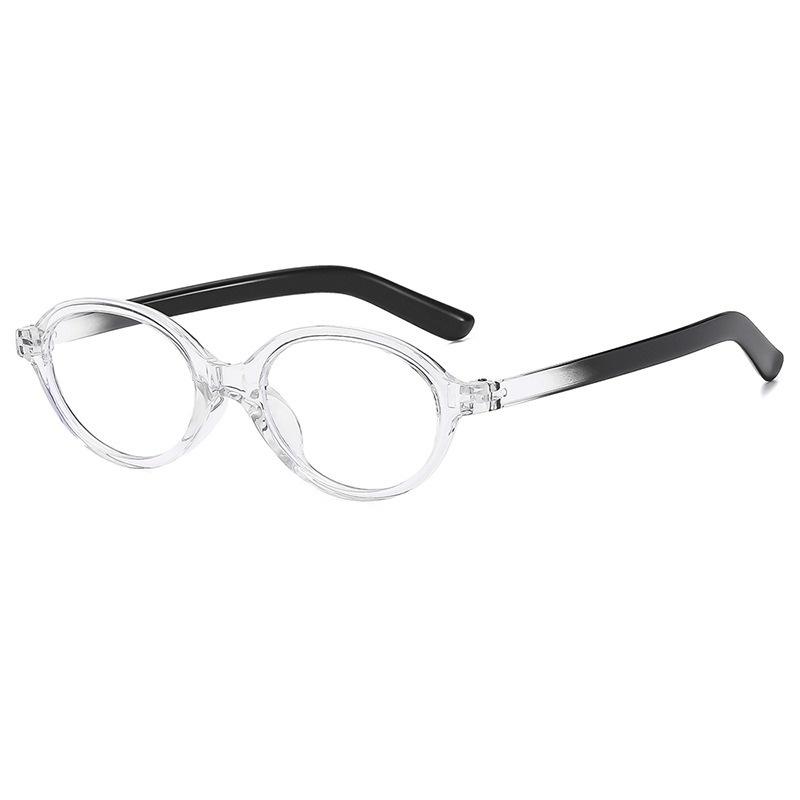 Dark Red Small Frame Glass Frame Retro Oval Glasses Eyewear Decorative Computer Anti-Blue Round Eyeglasses For Female