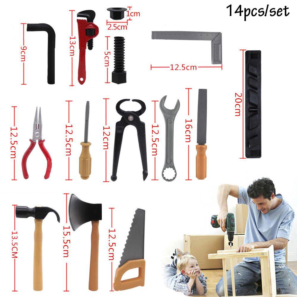 14 шт./компл., забавный детский подарок, сделай сам, строительные ремонтные игры, наборы строительных инструментов, ролевые игры, игрушки