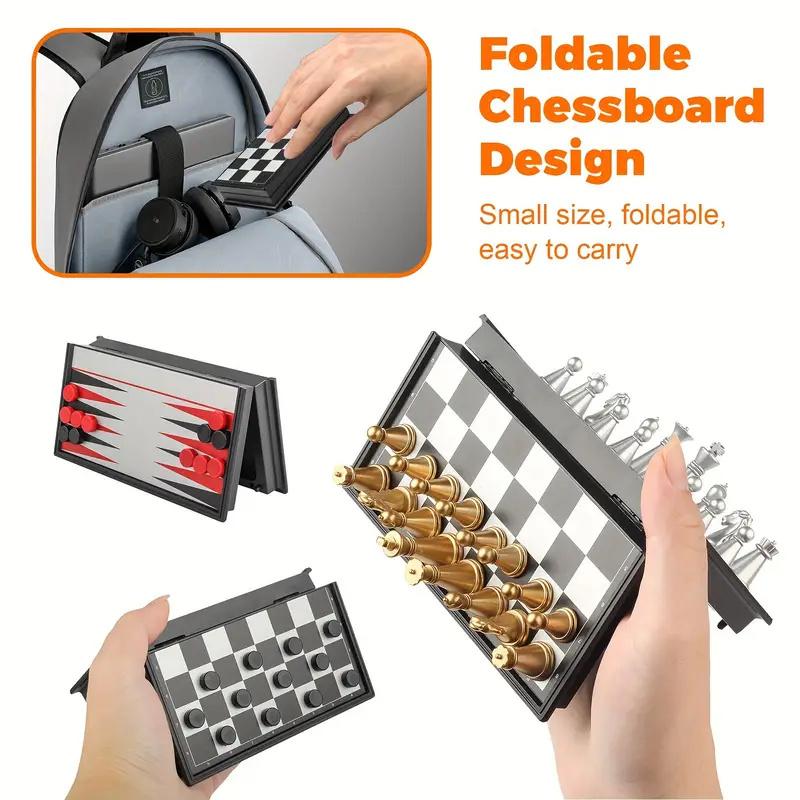 Мини-магнитные шахматы, настольные игры, маленькие портативные складные шахматы, классические нарды, шашки, дорожный набор, игрушки для детей, взрослых, подарок