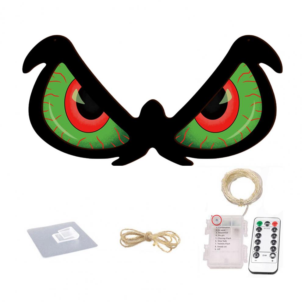 Светящиеся глаза на Хэллоуин Декорации Цветные Хэллоуинские огни Жуткие светодиодные глаза на Хэллоуин для деревьев