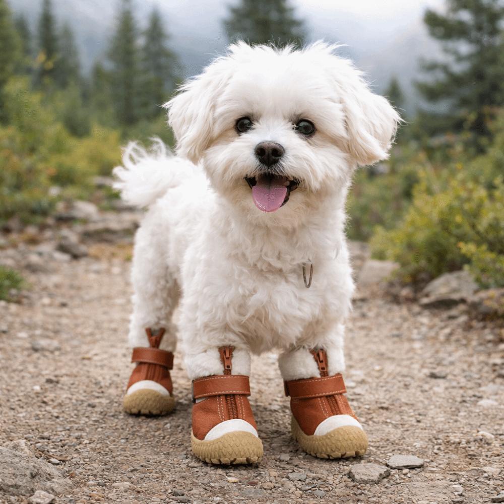 4 шт./компл. Водонепроницаемая зимняя обувь для собак Утепленные регулируемые собачьи сноубутсы Износостойкая защита лап Осень Зима