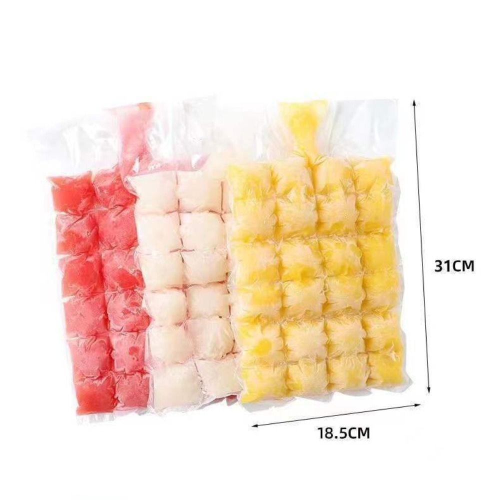 50pcs with Funnel Ice Making Bags Disposable Ice-making Mold Bag Ice Cube Bags Freezer