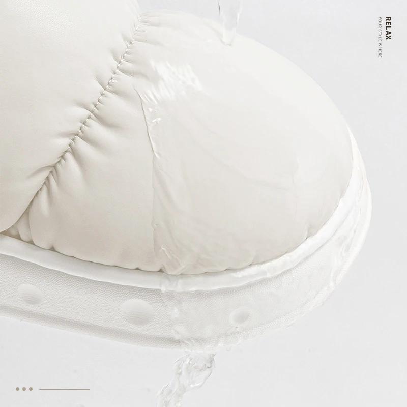 Модные зимние хлопковые тапочки, водонепроницаемые, нескользящие, с толстой подошвой, для пар, для домашнего использования, плюшевые хлопковые тапочки для женщин