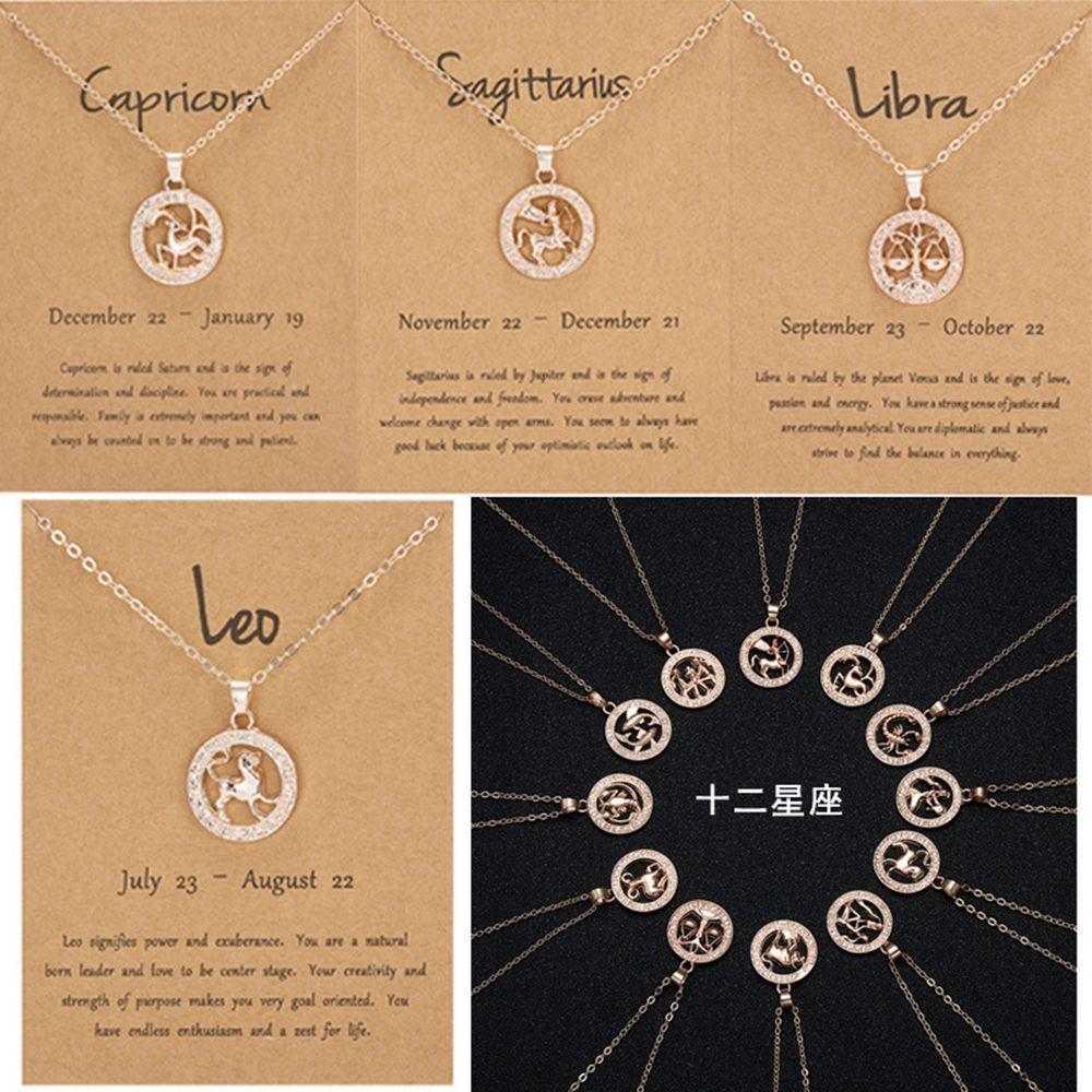 Out Aquarius Leo Scorpio Guardian Star Choker Animal Zodiac Sign 12 Constellation Pendant Necklace