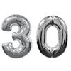 32-дюймовые золотые и серебряные шары-цифры 10 20 30 40 50 60 70 80 90 лет для детского и взрослого дня рождения, юбилея, вечеринки