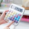 High Sensitivity Button 12 Digit Calculator Large LCD Display Candy Colored Calculator  School Use