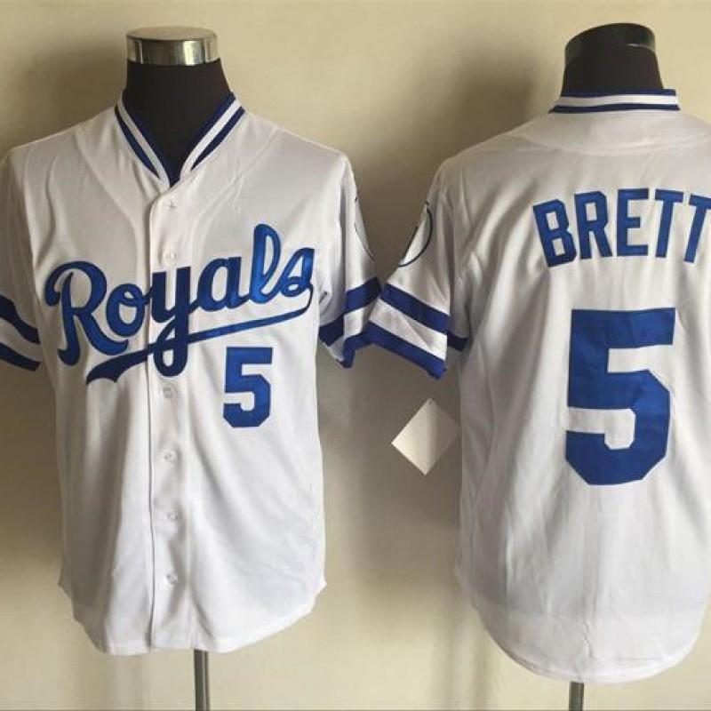 Vintage Kansas City Royals Baseball Jersey Unisex Embroidered Sport Top Cotton Blend Fall Wear