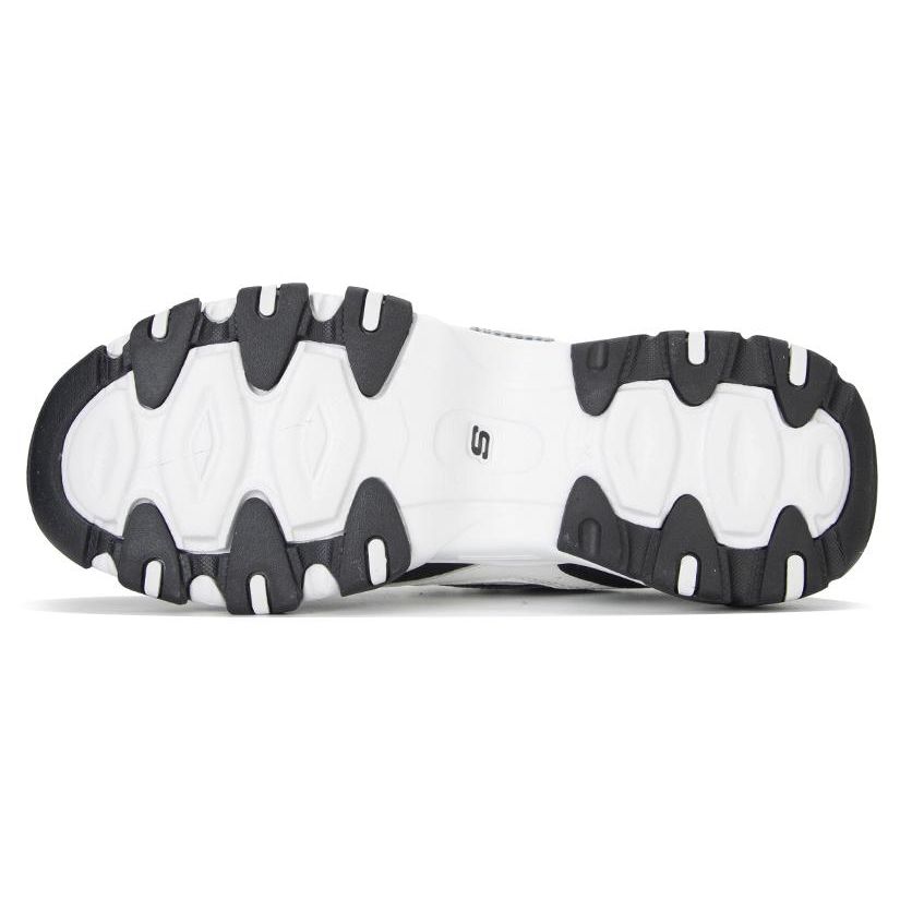 Skechers DLites 2.0 Синтетическая кожа Сетка Шнуровка Низкие Папины кроссовки Женские кроссовки Черный Белый 896210-BKW