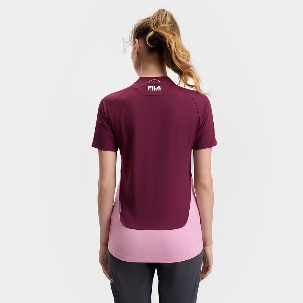 Новая женская футболка FILA CYCLING с рукавами реглан, благородный фиолетовый цвет A11W518103F-PU