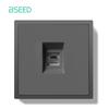 BSEED EU Large Button Wall Switches 1/2Gang 2Way 16A Wall Power Sockets Dual USB Phone Charge Port 5V Gray Home E-Series