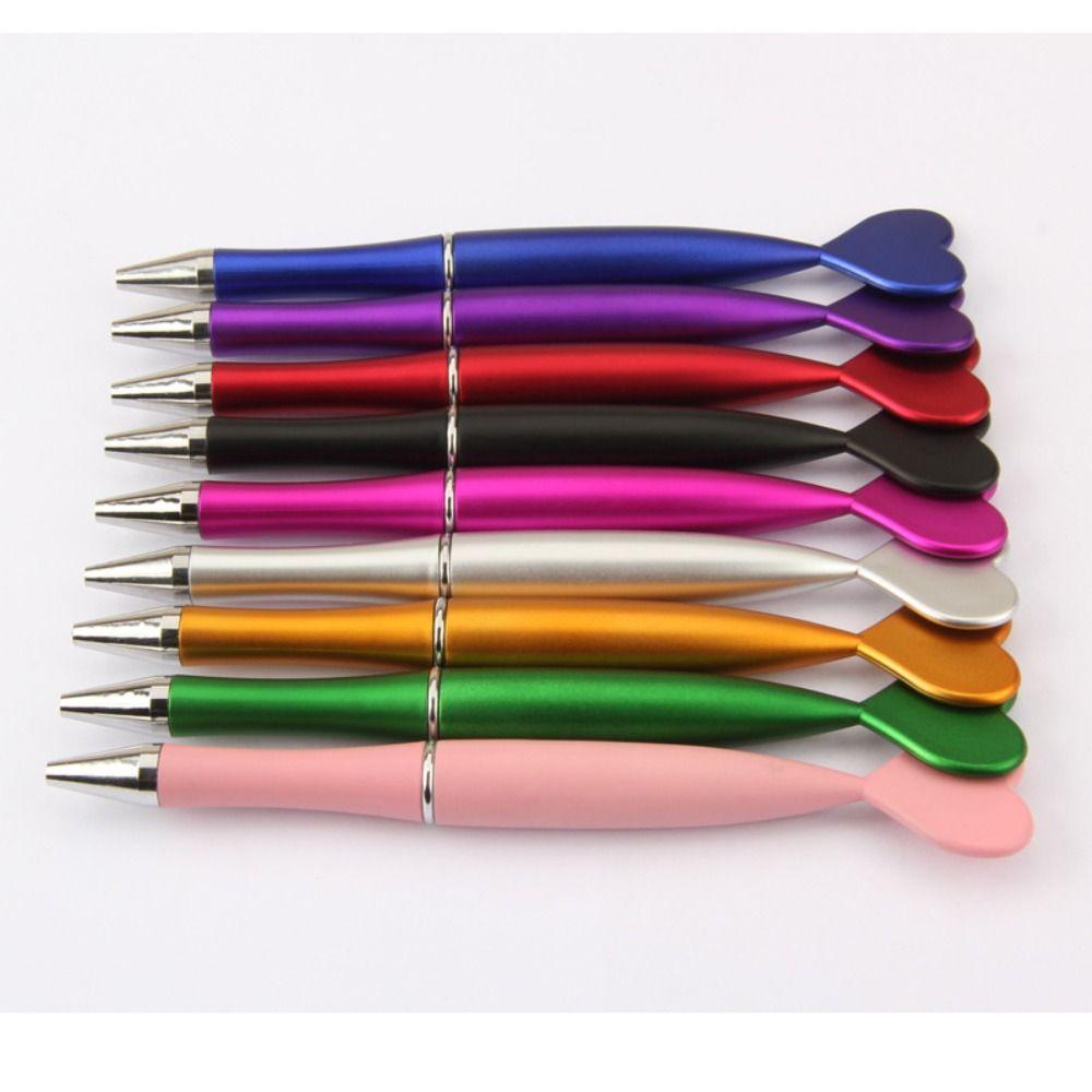 Креативная шариковая ручка с гладкими гелевыми чернилами, роллерные ручки, кавайная ручка в форме сердца, рождественский подарок