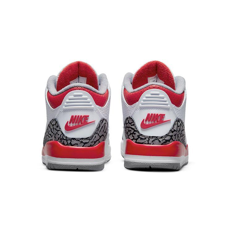 Детские кроссовки Air Jordan 3 Retro PS Fire Red 2022 Белый цементно-серый черный DM0966-160