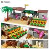 Креативная серия фермы, огород, мини-сцена с животными, аксессуары, модель моста, строительные блоки, кирпичи, игрушки, подарки