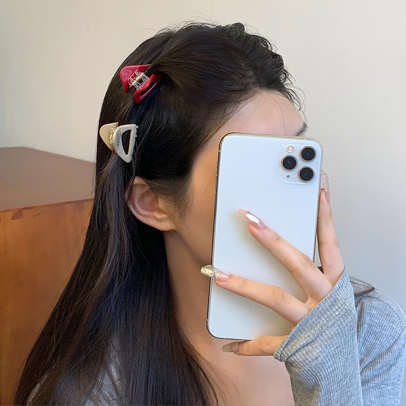 Треугольная заколка для волос из ацетата во французском стиле - шикарный дизайн «Акула»