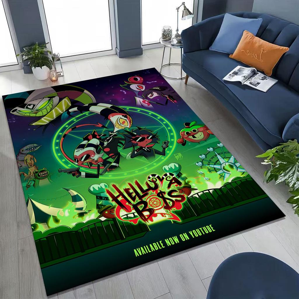 3D H-Helluva Boss Блитцо H-Хазбин Отель Мультяшный Ковер Коврик для Спальни Гостиной Дивана Дома Придверный Коврик Декор, Нескользящий Напольный Коврик