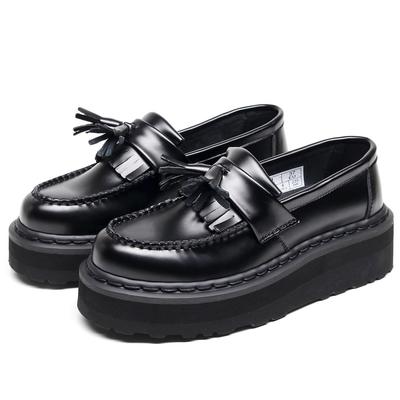 Женские лоферы на толстой подошве с бахромой, женские туфли из натуральной кожи с низким верхом, женские туфли Мартин, легкие, студенческие, универсальные, повседневные, на платформе