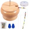 Wooden Making Bead Spinner,Bracelet Bead Spinner Bowl Yarn Spinner Holder Beading Bowl for Jewelry Making Crafts