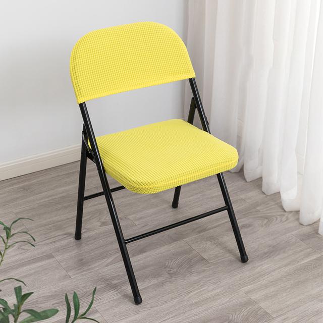 Household Folding Dining Chair Cover Backrest Chair Slipcover Office Computer Dustproof Elastic Chair Slipcover