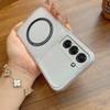 Чехол для Samsung Galaxy S22+,S22,S21 FE,S21,S21+ Беспроводная зарядка Магнитное кольцо Защитный от отпечатков пальцев Матовый чехол