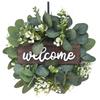 Plastic Sleeve Simulation Flower Wreath Door Decoration Flower Wreath Leaf Flower Wreath Party