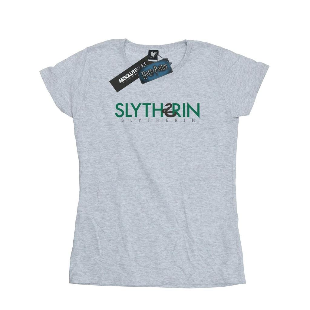 Harry Potter Womens/Ladies Slytherin Text Cotton T-Shirt