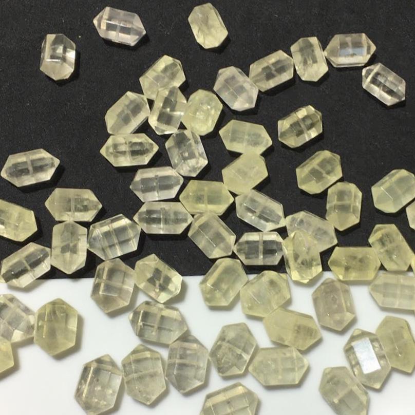 Браслет из натурального лимонно-желтого цитрина, бусины с двойным острым концом - Шестигранный столбик, ювелирный аксессуар