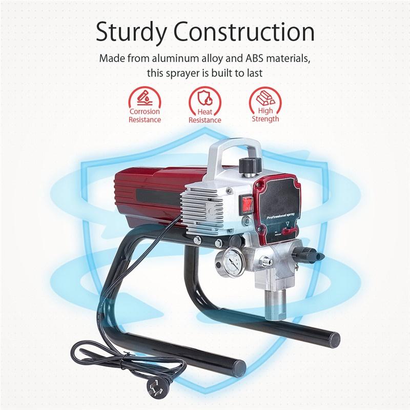 1500 Вт безвоздушный распылитель высокого давления, профессиональные безвоздушные распылители, безвоздушный распылитель краски, окрасочная машина, AU/EU, 220 В