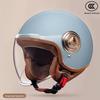 "Universal Retro Gray Motorcycle Helmet, 3C Certified for All Seasons"