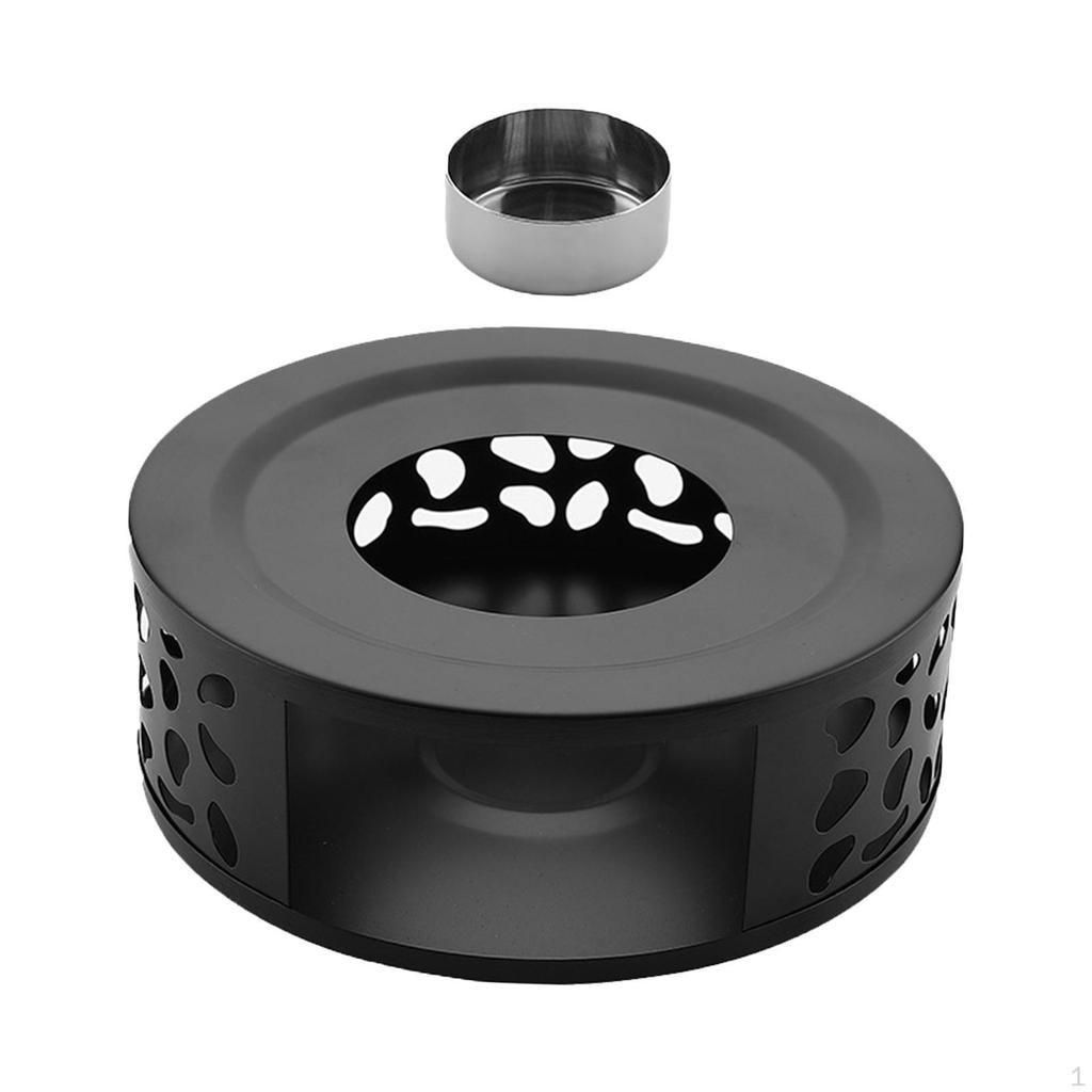Coffee Tea Warmer Light Milk Hollow Frame Portable Teapot Heater Heating Base for