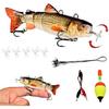 Рыболовная приманка Роботизированная плавающая приманка 3,5" USB-перезаряжаемая светодиодная подсветка Воблер Электрическая приманка Реалистичная рыба Рыболовные снасти