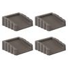 4Pcs Rubber Door Stopper Wedge Wall Protector Heavy Duty Anti-slip Windproof No Drilling Anti-collision Carpet Tile Concrete Wooden Floor Doorstop