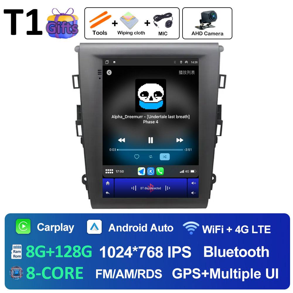 Смарт-система Android 14 для Ford Mondeo Fusion MK5 2013 2014 2015 2016 2017 2018 DSP Стерео Автомагнитола Вентилятор охлаждения Сенсорный экран