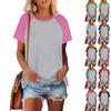 Women's Short Sleeve T Shirts Round Neck Cute Tunic Tops Basic Tees Blouses Loose Fit Pullover