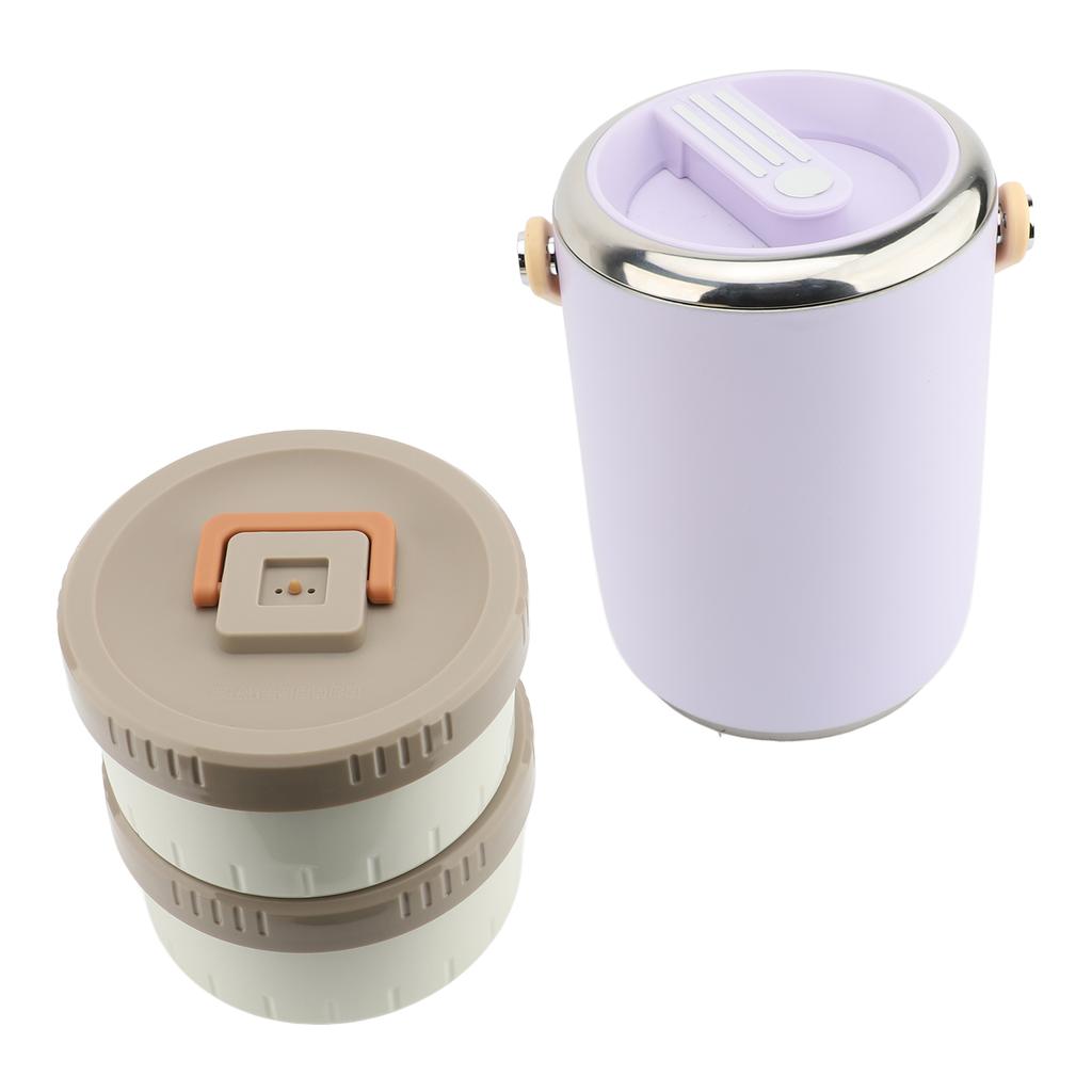 Вакуумный изолированный пищевой контейнер 2 л 304 нержавеющая сталь штабелируемый портативный изолированный ланч-бокс горячий