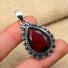 Ювелирный кулон ручной работы из стерлингового серебра 925 пробы с красным гранатом для женщин