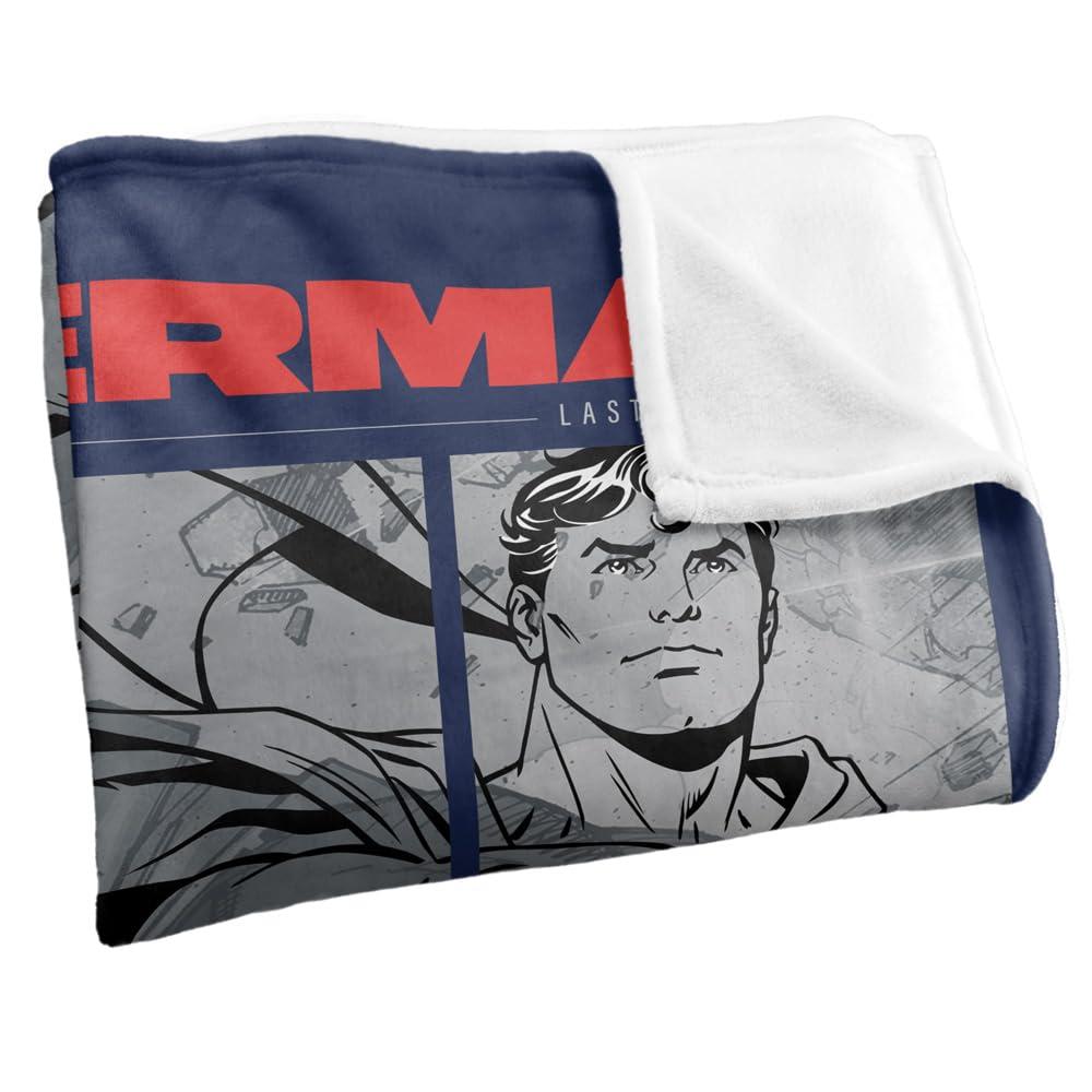 Superman Man Of Steel Comic Blanket