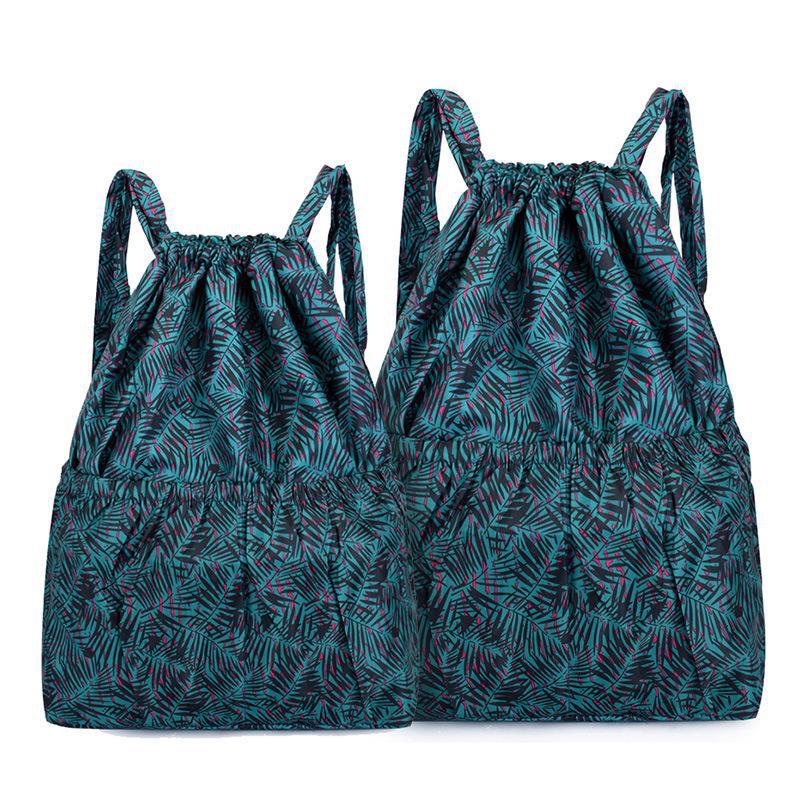 Женский складной рюкзак большой вместимости с завязками - легкая сумка для путешествий и покупок на открытом воздухе