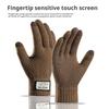Winter Men Knitted Gloves Touchscreen Woolen Thicken Gloves Student Outdoor Cold Resistant And Warm Cycling Gloves