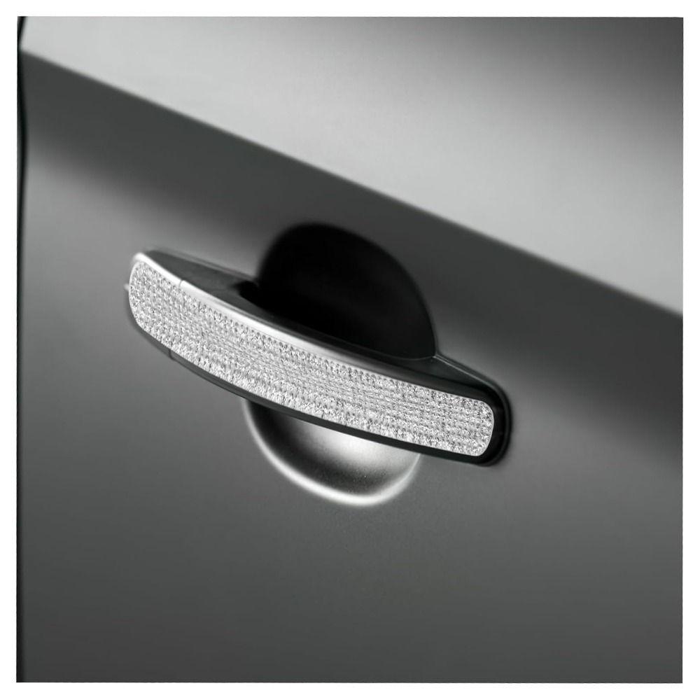 4pcs/set Universal Car Protective Strip Stickers Bling Car Handle Crystal Decal Driving Safety
