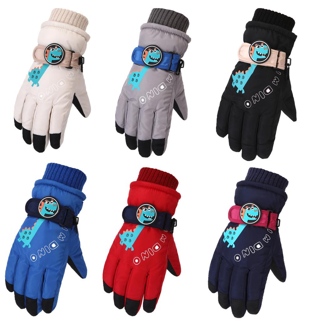 Children's Ski Gloves Cartoon Cute Winter Outdoor Skiing Cycling Warm And Wear Resistant